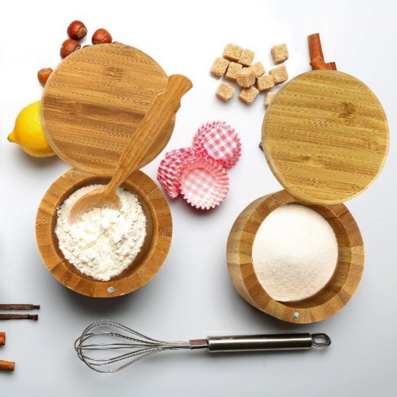 Airtight Wood Spice Jar