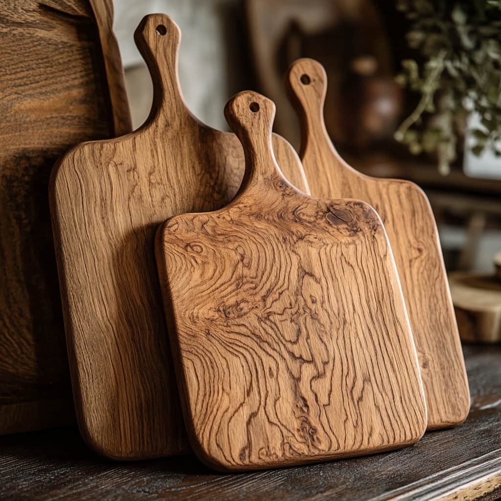 Round Wood Serving Tray