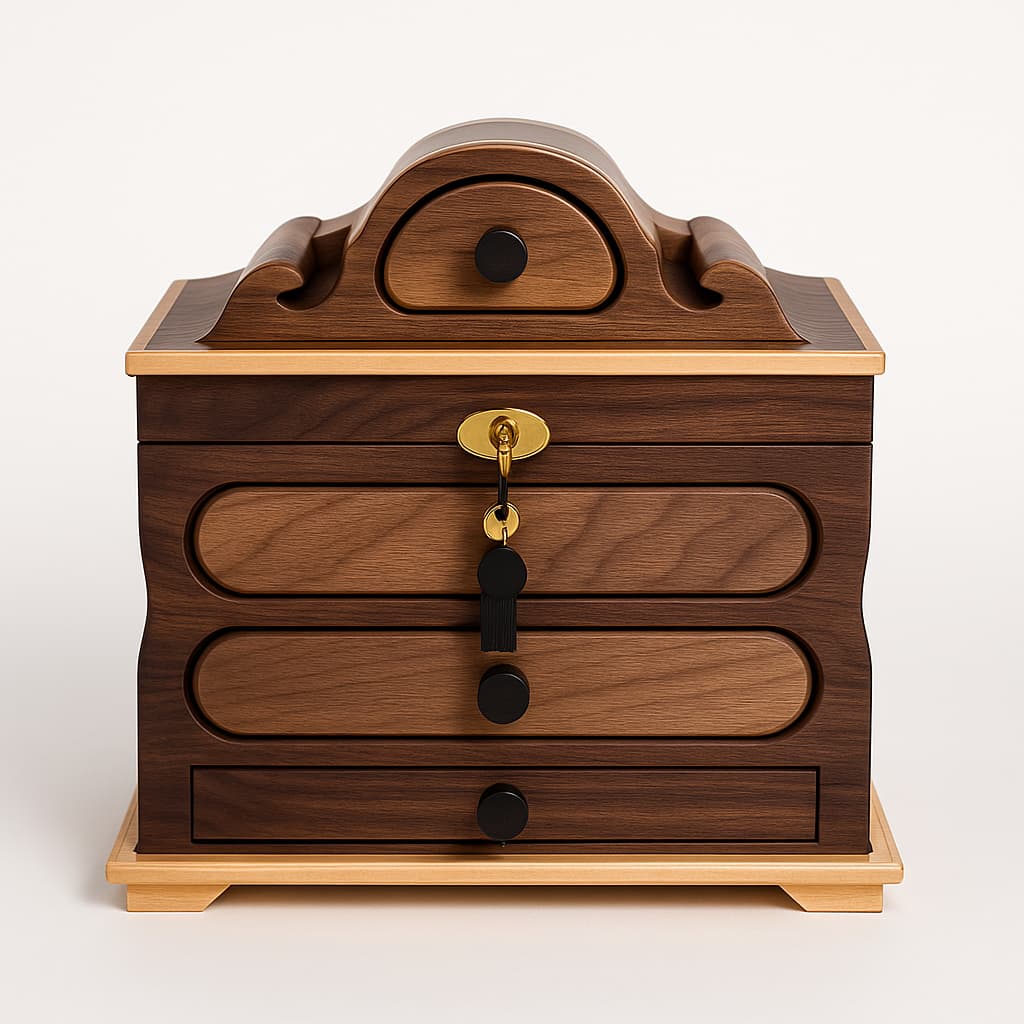 Vintage Wood Jewelry Box