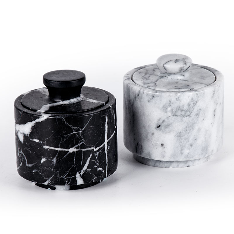 White Marble Spice Jar