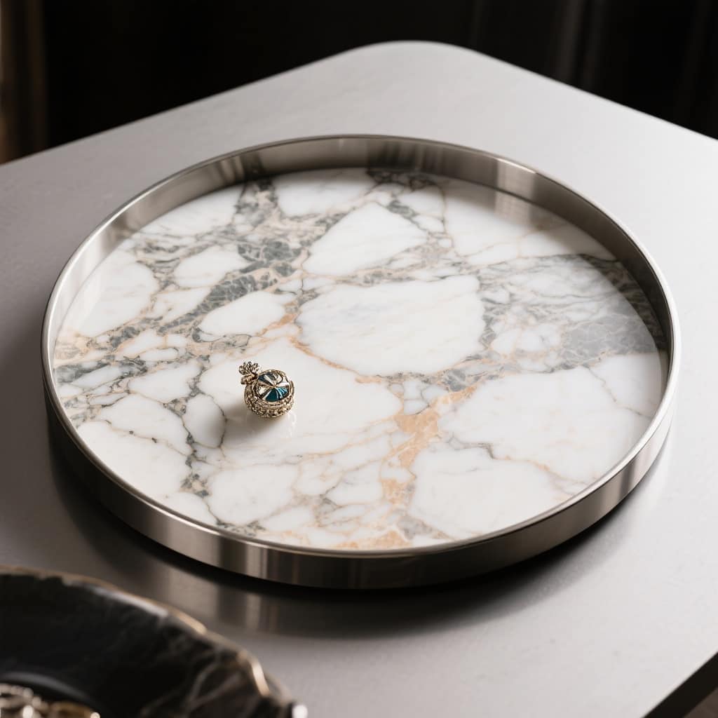Gold Marble Serving Tray