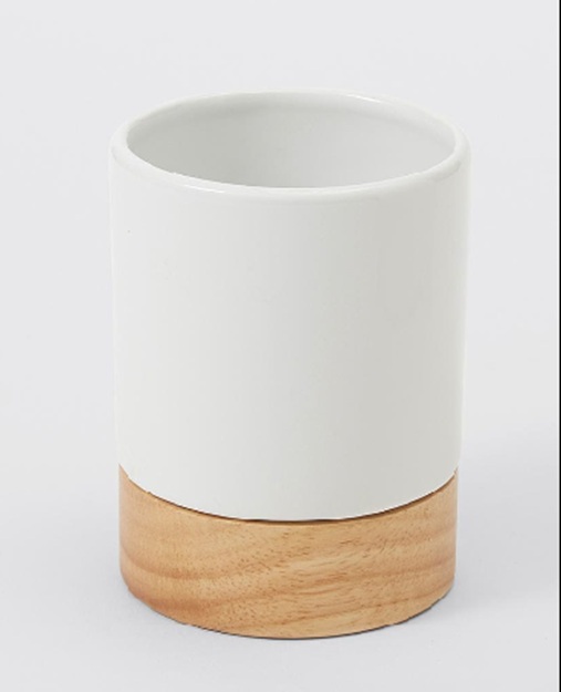 Ceramic and Wood Tumbler