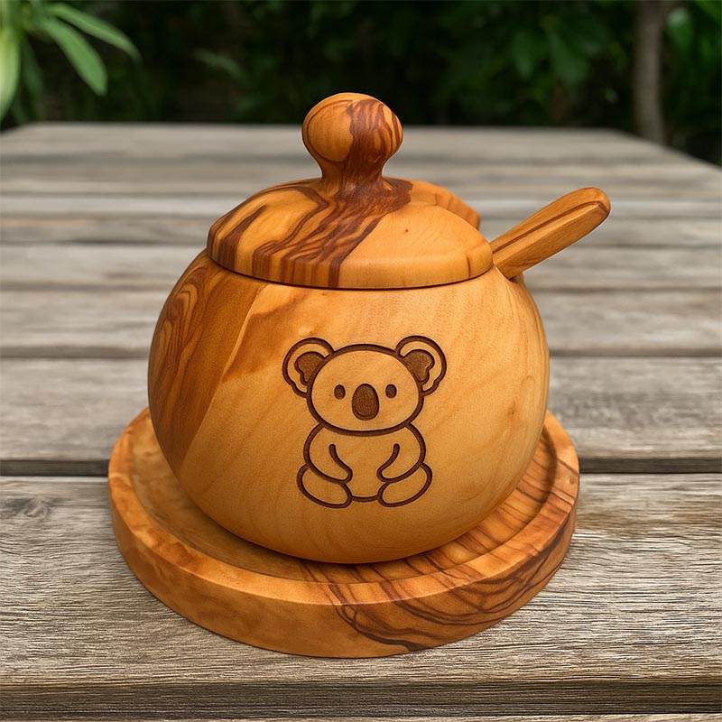 Natural Wood Grain Spice Jar